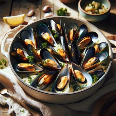   Moules Marinières: Een schelpenfeest vol frisheid en umami-rijkdom!