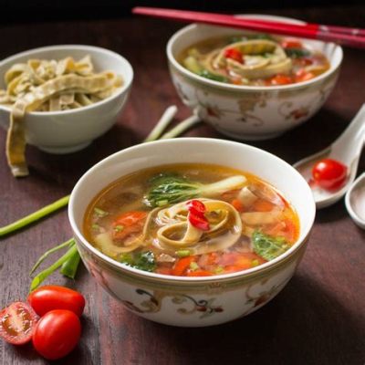   Mung Bean Noodle Soup: Een Romige Verleiding met Kruidige Noten!